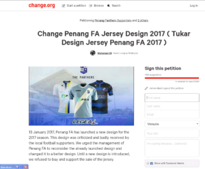 sign petition tukar design jersi