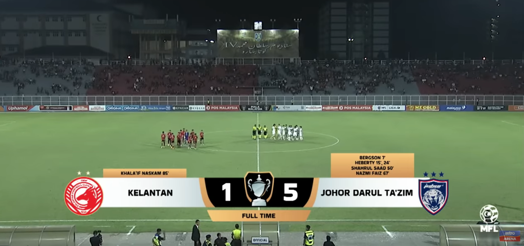 keputusan kelantan vs jdt piala malaysia 1st leg