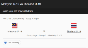 MALAYSIA VS THAILAND U19