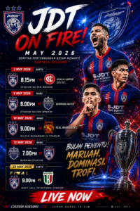 jadual jdt mei 2026