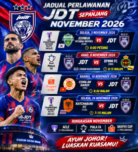 JADUAL JDT NOVEMBER 2026